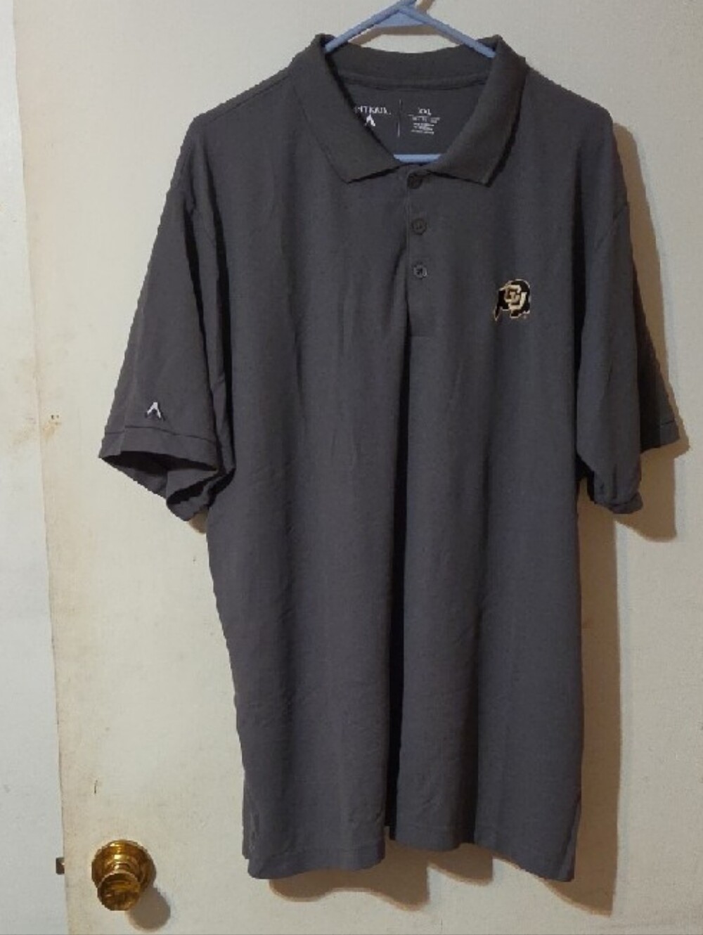 Antigua Polo Shirt in Dark Charcoal - Colorado University